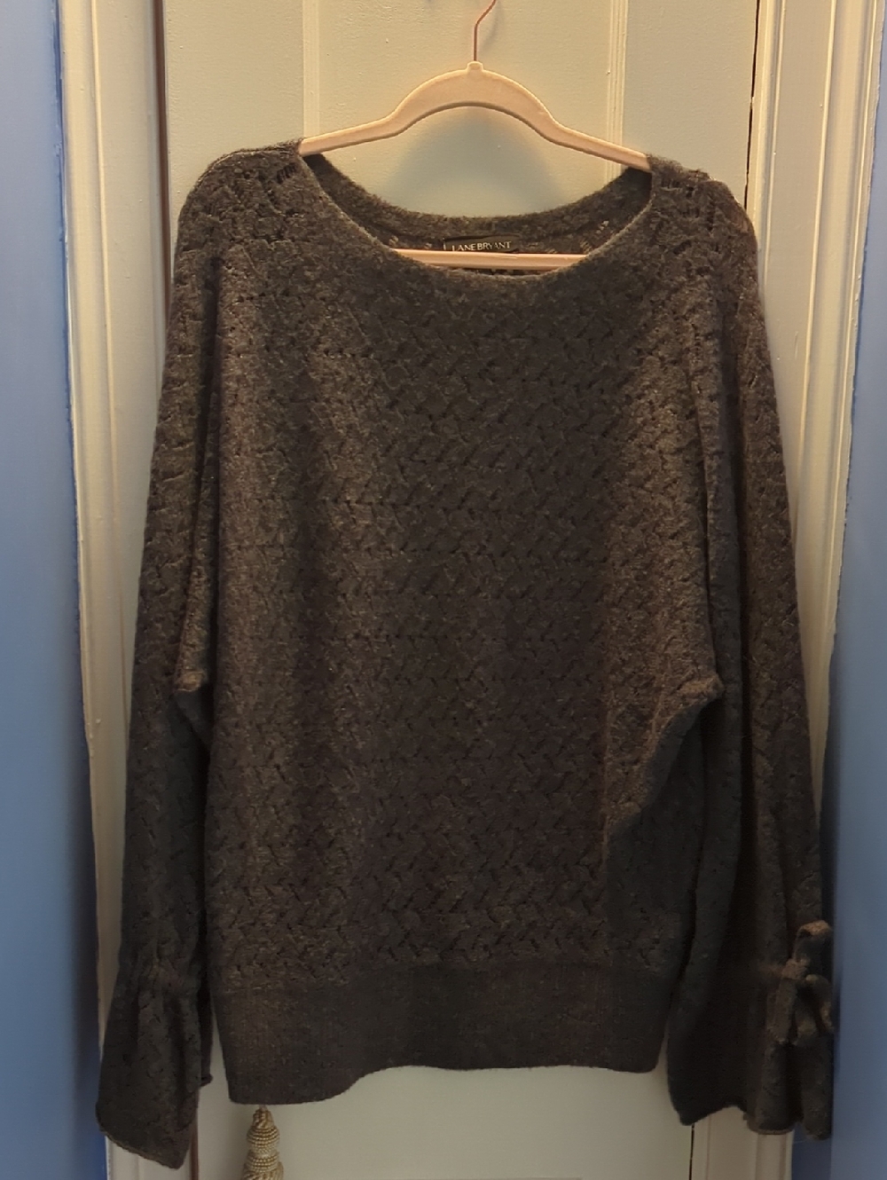 Lane Bryant Plush Knit Sweater in Heather Charcoal